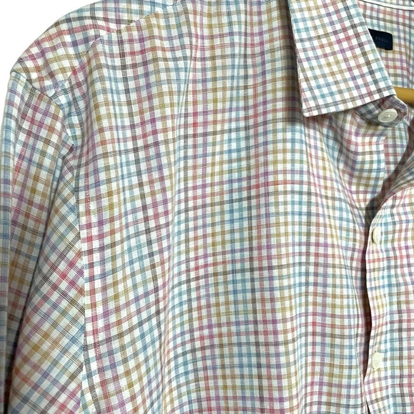 Zachary Prell Men’s Drozdov Multicolor Check Button Down Shirt Size XL - Picture 5 of 13